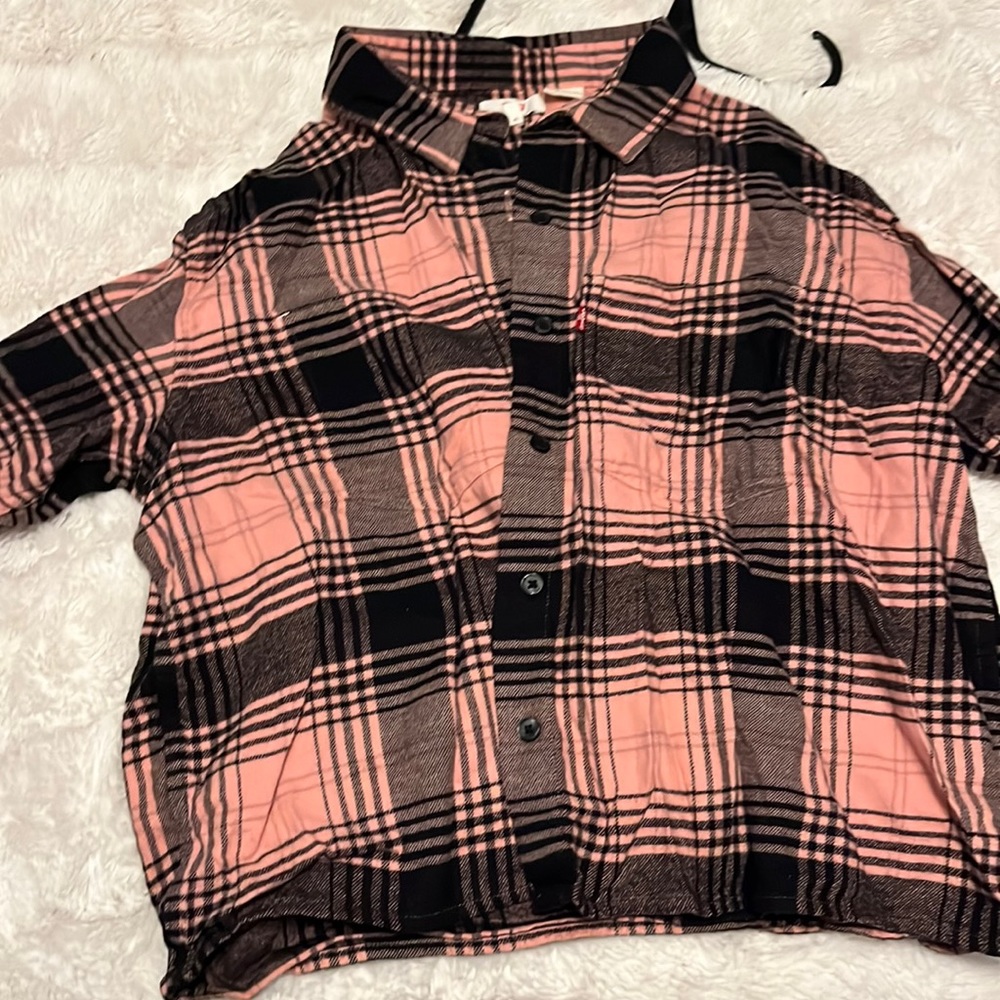 Levi’s crop top flannel. Size S.